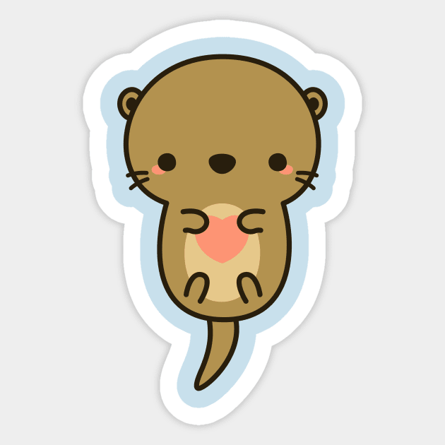 Cute otter Sticker by peppermintpopuk